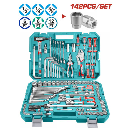 TOTAL ΕΠΑΓΓΕΛΜΑΤΙΚΗ ΕΡΓΑΛΕΙΟΘΗΚΗ ΜΕ 142ΤΕΜ ΕΡΓΑΛΕΙΑ (THKTHP21426)