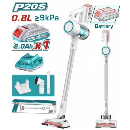 TOTAL ΣΚΟΥΠΑΚΙ ΜΠΑΤ. Li-ion 20V / 2Ah / 1 ΜΠΑΤΑΡΙΑ (TVLI2006)