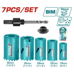 TOTAL ΣΕΤ ΠΟΤΗΡΟΤΡΥΠΑΝΑ ΜΕΤΑΛΛΟΥ 7ΤΕΜ (TACSH1071)