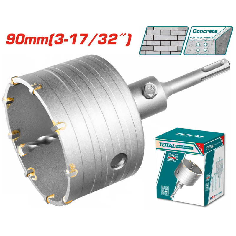 TOTAL ΔΙΑΜΑΝΤΟΚΟΡΩΝΑ ΜΠΕΤΟΥ SDS - PLUS 90mm (TAC430901)