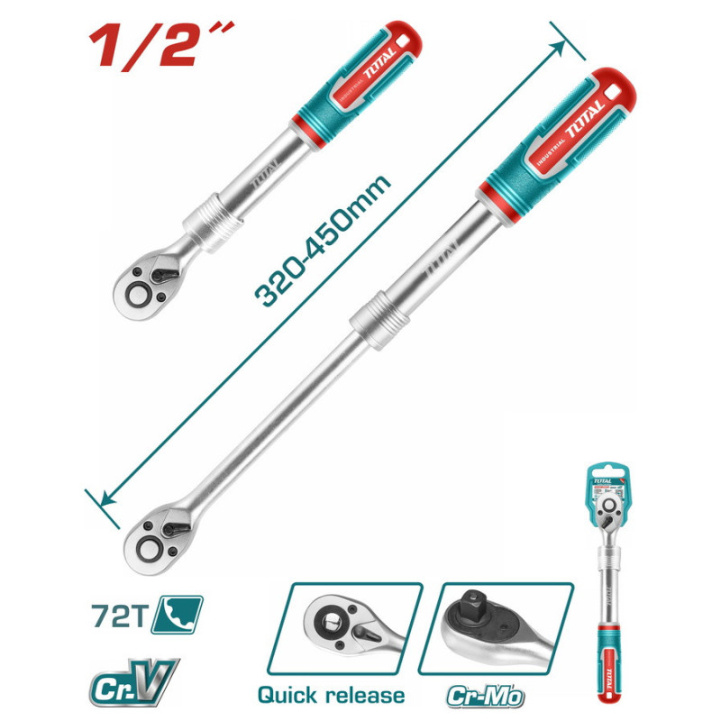 TOTAL ΕΠΑΓΓ. ΚΑΣΤΑΝΙΑ ΠΤΥΣΣΟΜΕΝΗ 1/2" / 72T (THT106128L)