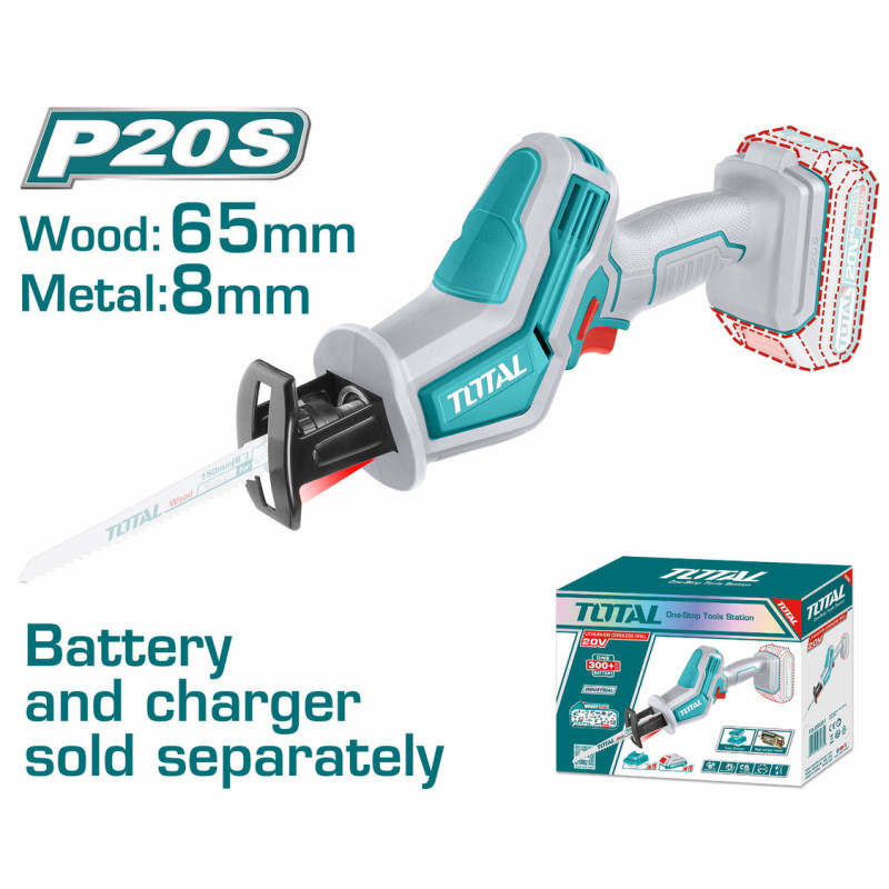 TOTAL ΜΙΝΙ ΣΠΑΘΟΣΕΓΑ ΜΠΑΤ. Li-ion 20V ΧΩΡΙΣ ΜΠΑΤΑΡΙΑ & ΦΟΡΤΙΣΤΗ (TRSLI6506)