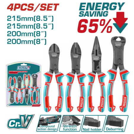 TOTAL ΕΠΑΓΓ. ΣΕΤ ΕΡΓΑΛΕΙΩΝ ΧΕΙΡΟΣ 4ΤΕΜ ΣΥΝΘΕΤΗΣ ΛΕΙΤΟΥΡΓΙΑΣ (THT2CK241S)