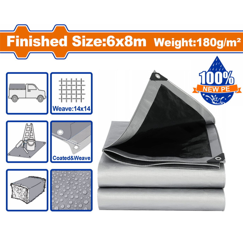 WADFOW ΜΟΥΣΑΜΑΣ ΑΔΙΑΒΡΟΧΟΣ 180gr/m2 6X8m (WTQ8868)