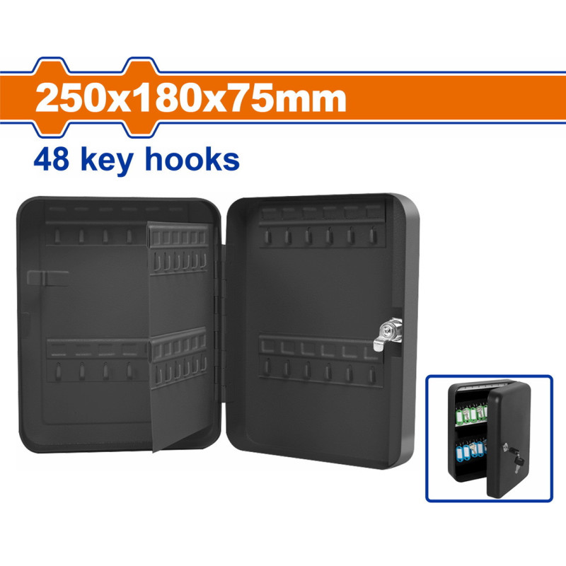 WADFOW ΚΛΕΙΔΟΘΗΚΗ ΜΕΤΑΛΛΙΚΗ 48 ΘΕΣΕΩΝ 25X18X7.5cm (WYSX1H02)