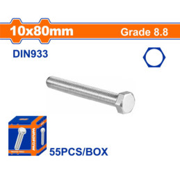 WADFOW ΒΙΔΑ ΕΞΑΓΩΝΗ ΓΑΛΒ. 8.8 DIN933 10X80 55TEM (WXSP53FA)