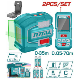 TOTAL ΑΛΦΑΔΙ ΑΥΤΟ-ΟΡΙΖΟΝΤΙΟΥΜΕΝΟ LASER + ΜΕΤΡΗΤΗΣ ΑΠΟΣΤ. LASER 70m ONE PROMOTION (TOSLL0401)