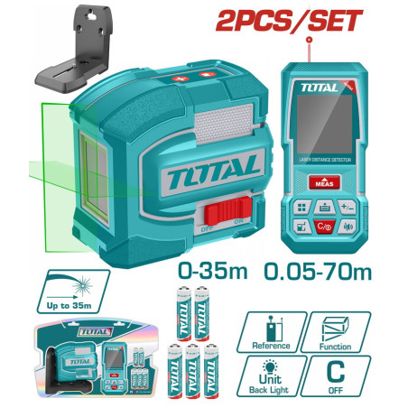 TOTAL ΑΛΦΑΔΙ ΑΥΤΟ-ΟΡΙΖΟΝΤΙΟΥΜΕΝΟ LASER + ΜΕΤΡΗΤΗΣ ΑΠΟΣΤ. LASER 70m ONE PROMOTION (TOSLL0401)