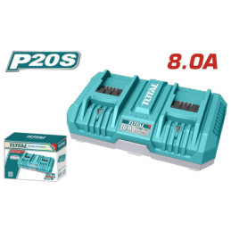 TOTAL ΕΠΑΓΓ. ΤΑΧΥΦΟΡΤΙΣΤΗΣ ΔΙΠΛΗΣ ΘΥΡΑΣ 8A ΓΙΑ ΜΠΑΤΑΡΙΕΣ Li-ion 20V (TFCLI2082)