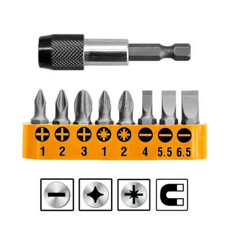 Μύτες με Μαγνητικό Αντάπτορα Σετ 9 τεμ.