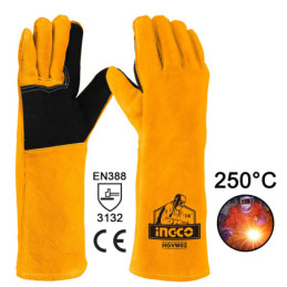 Γάντια Δερμάτινα Μακριά Ηλεκτροσυγκολλητών XL 16" 250°C