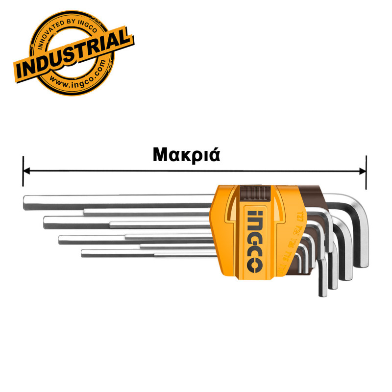 Κλειδιά Άλλεν 1.5-10mm Μακριά Σετ 9 τεμ.