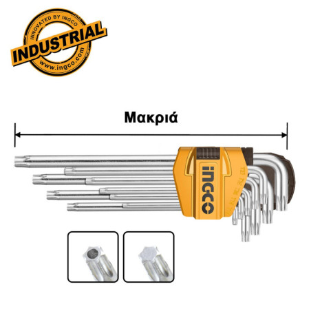 Κλειδιά Torx Μακριά T10-T50mm Σετ 9 τεμ.