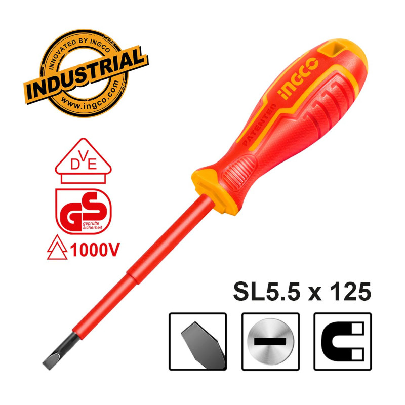 Κατσαβίδι Ηλεκτρολόγου VDE Ίσιο SL5.5x125mm
