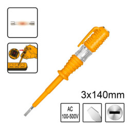 Δοκιμαστικό Κατσαβίδι 3x140mm AC 100-500V