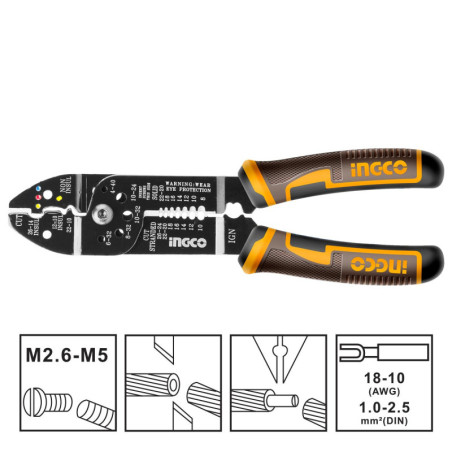 Πρέσα Ακροδεκτών - Απογυμνωτής Καλωδίων 215mm