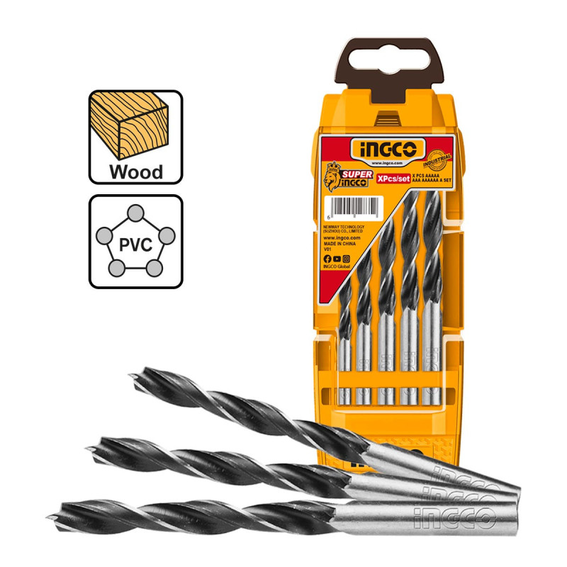 Τρυπάνια Ξύλου 4-10mm Σετ 5 τεμ.