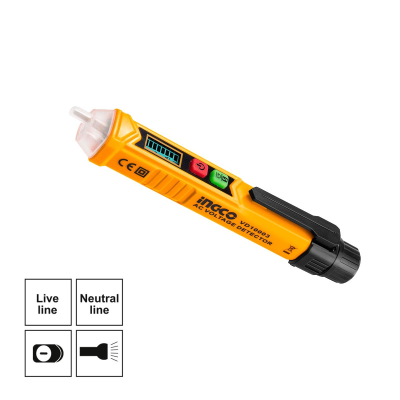 Ανέπαφο Δοκιμαστικό Τάσης AC 12-1000V/ Φακός led / Οθόνη LCD