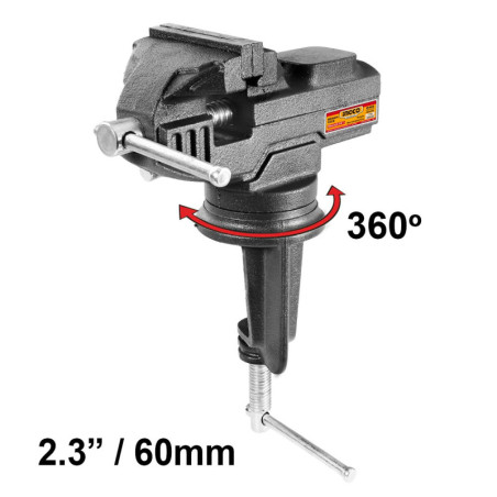 Μέγγενη Πάγκου Μίνι 2.3" Περιστρεφόμενη βάση 360°