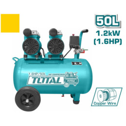 TOTAL ΑΕΡΟΣΥΜΠΙΕΣΤΗΣ ΧΑΜΗΛΟΥ ΘΟΡΥΒΟΥ ΧΩΡΙΣ ΛΑΔΙ 50Lit (TCS2150502)