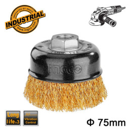 Συρματόβουρτσα Γωνιακού Tροχού M14 Σκληρής Χρήσης 75mm