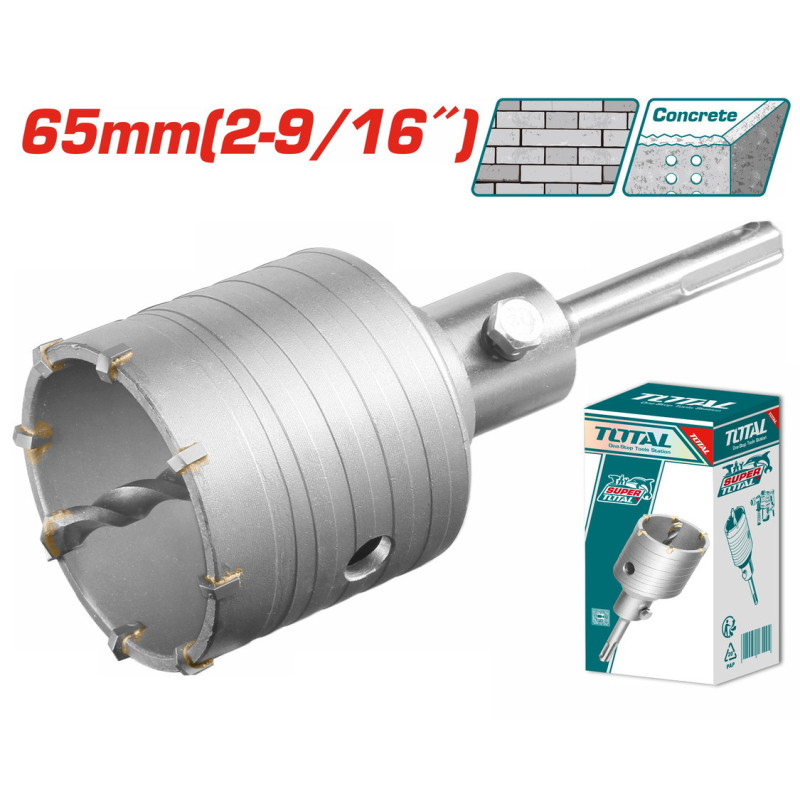 TOTAL ΔΙΑΜΑΝΤΟΚΟΡΩΝΑ ΜΠΕΤΟΥ SDS - PLUS  65mm (TAC430651)