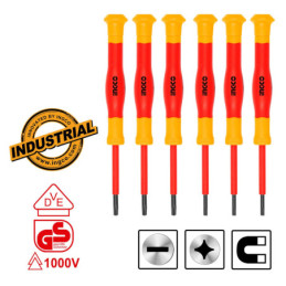 Κατσαβίδια Ηλεκτρολόγου VDE Ακριβείας Σετ 6 τεμ.