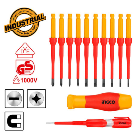 Κατσαβίδια Ηλεκτρολόγου Ακριβείας VDE Σετ 12 τεμ.