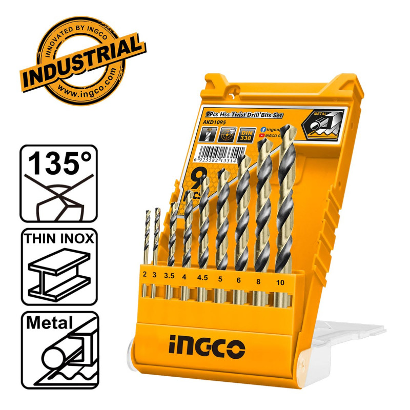 Τρυπάνια Μετάλλου HSS 2-10mm Σετ 9 τεμ.