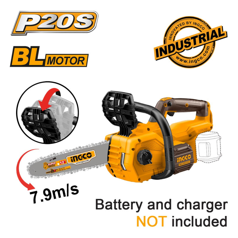 Αλυσοπρίονο Μπαταρίας 20V Li-Ion με 12"/30cm Λάμα SOLO