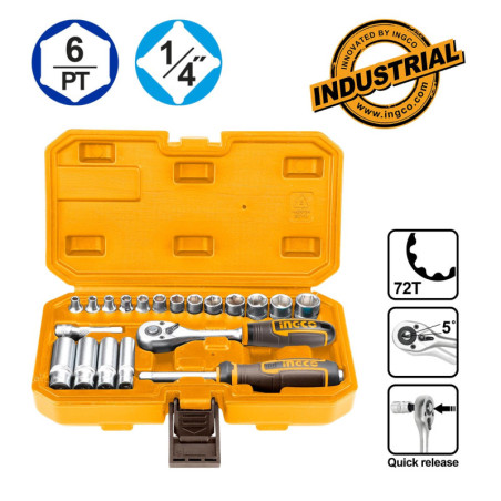 Κασετίνα Καρυδάκια 1/4" Σετ 20 τεμ.