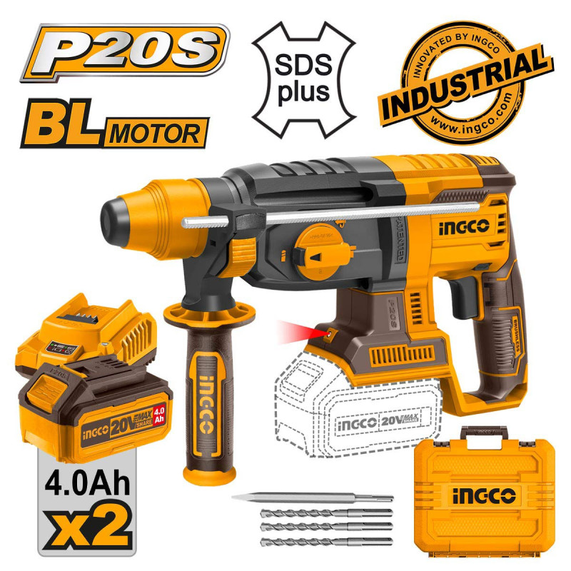 Πιστολέτο Περιστροφικό Κρουστικό Σκαπτικό Μπαταρίας 20V Li-Ion 2.5J