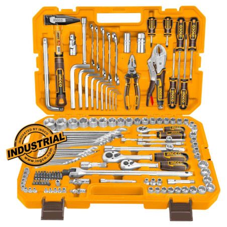 Εργαλεία Χειρός και Καρυδάκια 1/4"-1/2"-3/8'' Σετ 142 τεμ.