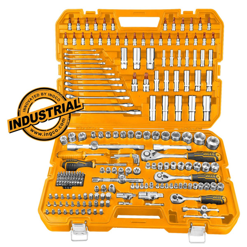 Εργαλεία Χειρός και Καρυδάκια 1/4" - 1/2" - 3/8" Σετ 216 τεμ.