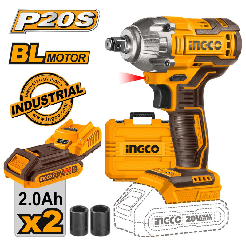 Μπουλονόκλειδο Κρουστικό Μπαταρίας 20V Li-Ion 300Nm