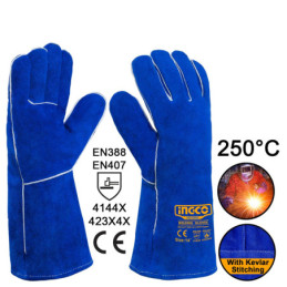Γάντια Δερμάτινα Μακριά Ηλεκτροσυγκολλητών XL 14" 250°C