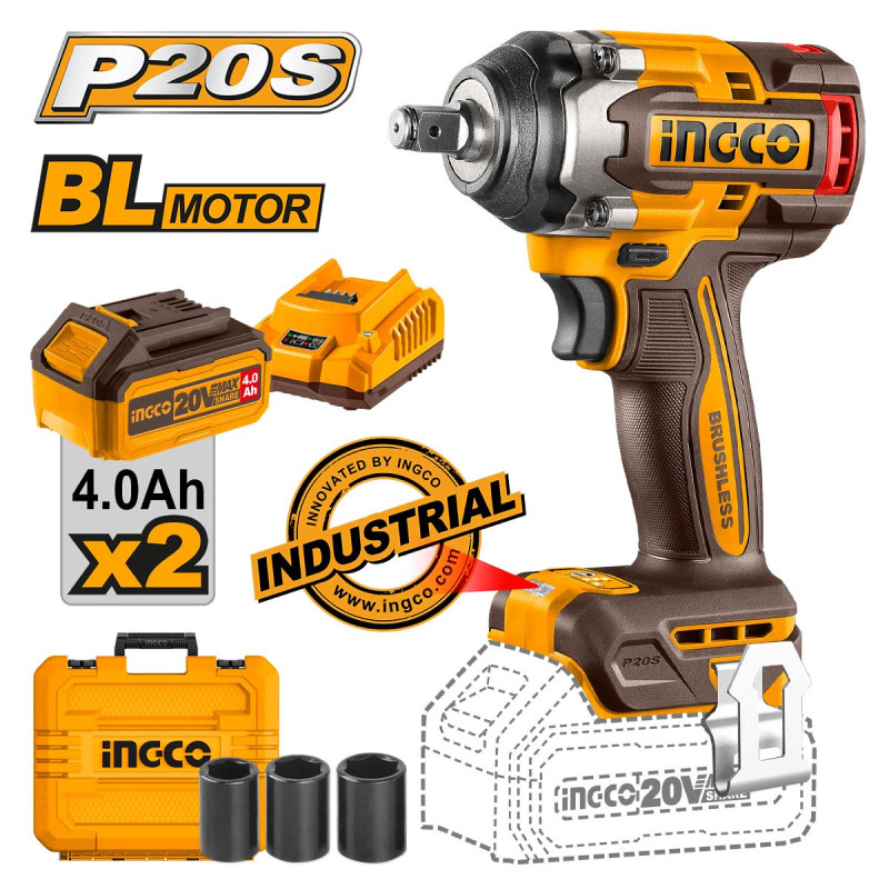 Μπουλονόκλειδο Κρουστικό Μπαταρίας 20V Li-Ion 500-650Nm