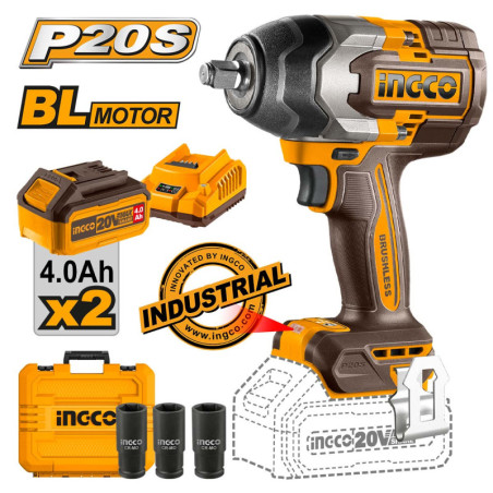 Μπουλονόκλειδο Κρουστικό Μπαταρίας 20V Li-Ion 850-1000Nm