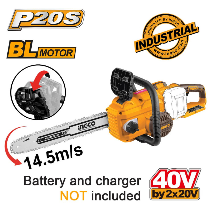 Αλυσοπρίονο Μπαταρίας 2x20V Li-Ion με 16"/40cm Λάμα SOLO