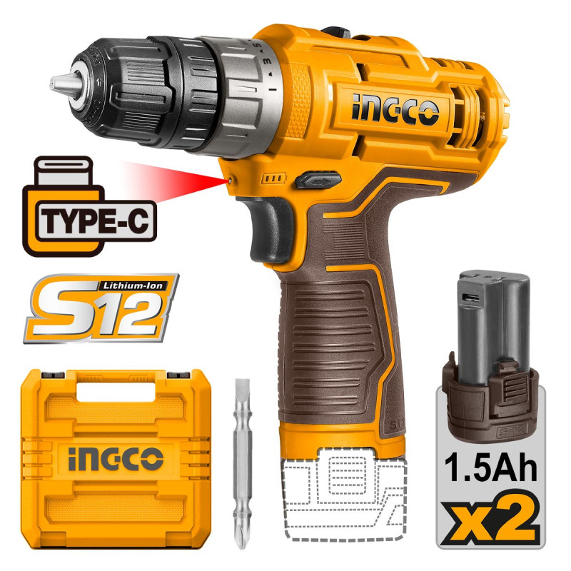 Δραπανοκατσάβιδο Μπαταρίας 12V Li-Ion USB Type-C 20Nm