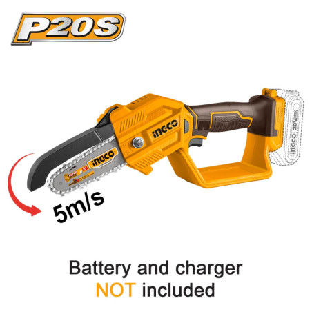 Μίνι Αλυσοπρίονο Μπαταρίας 20V Li-Ion με 5"/12.7cm Λάμα SOLO