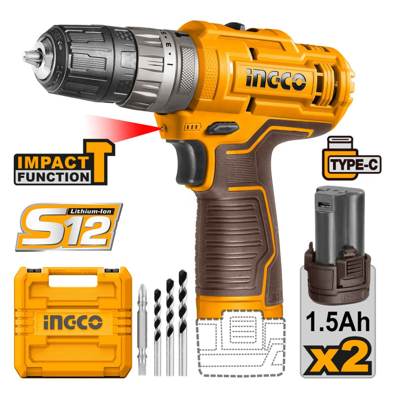 Κρουστικό Δραπανοκατσάβιδο Μπαταρίας 12V Li-Ion 20Nm