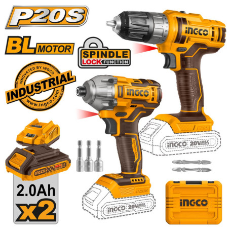 Εργαλεία Μπαταρίας 20V Li-Ion Σετ 2 τεμ.