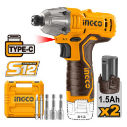 Κατσαβίδι Παλμικό Μπαταρίας 12V Li-Ion USB Type-C 100Nm