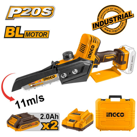 Μίνι Αλυσοπρίονο Μπαταρίας 20V Li-Ion με 6"/15cm Λάμα