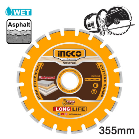 Διαμαντόδισκος Δομικών Υλικών Φ355x25.4x12mm
