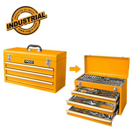 Εργαλειοθήκη Μεταλλική με Εργαλεία Σετ 132 τεμ.