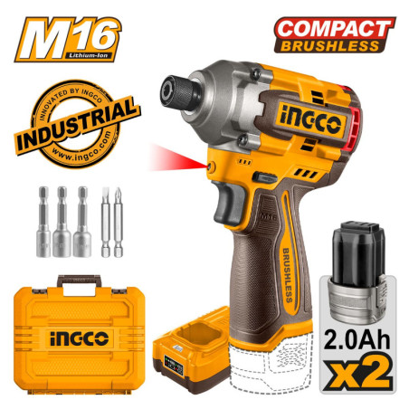 Κατσαβίδι Παλμικό Compact Μπαταρίας 16V Li-Ion 170Nm