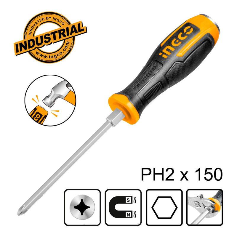 Κατσαβίδι Σταυρού Χτυπητό PH2x150mm