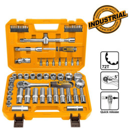 Κασετίνα Καρυδάκια 1/2" Σετ 62 τεμ.